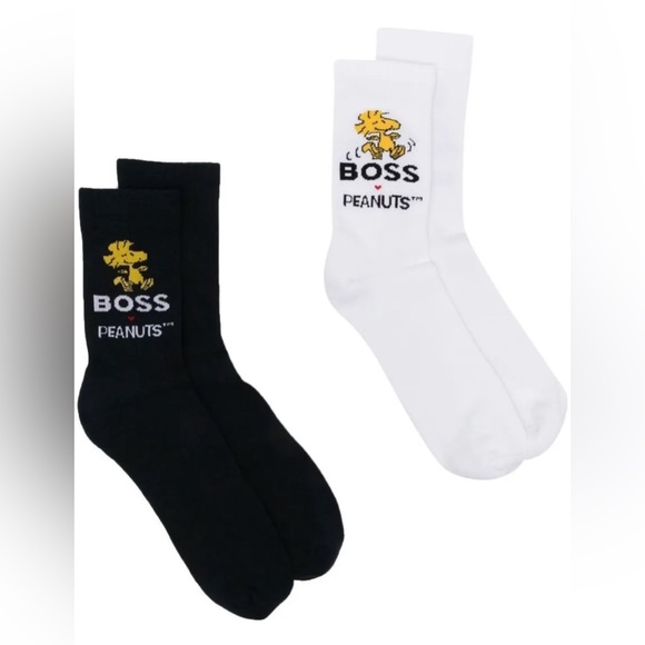 HUGO BOSS X PEANUTS TWO-PACK OF COTTON-BLEND SOCKS 50483881 - Picture 1 of 6